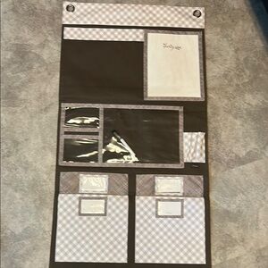 Brown and Cream Closet Organizer with Multiple Compartments